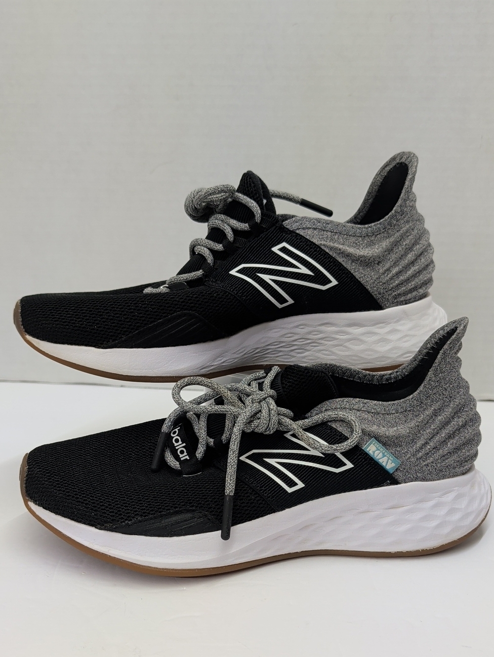 New Balance Women's Black & Gray Knit Athletic Sneakers